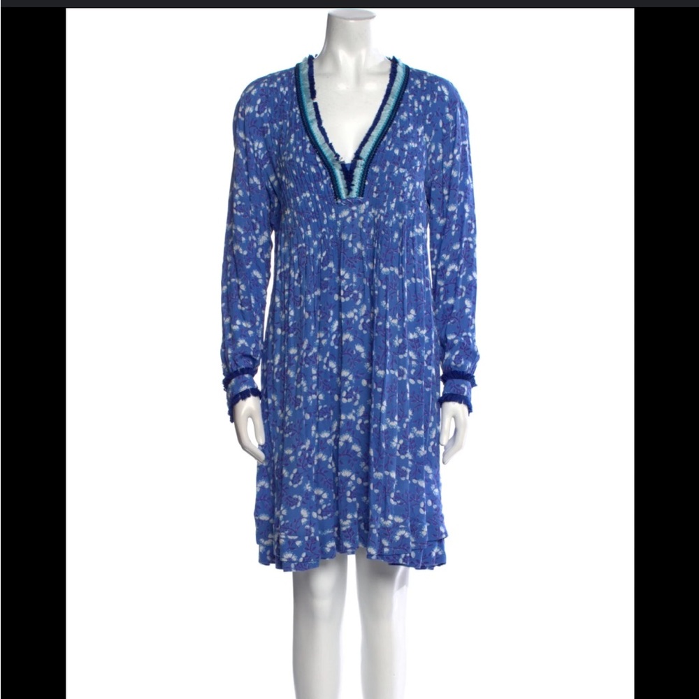 Poupette St. Barth Blue Floral Dress